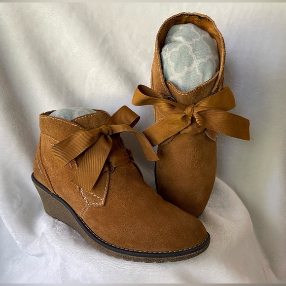 Marco Tozzi Women's Ankle Boots Lace-Up Tan Sz 39 - Picture 4 of 9